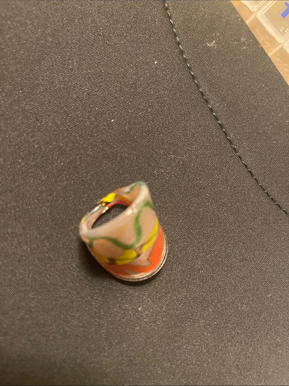 Colorful Enamel Statement Ring - Multi-Color